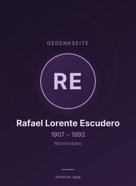 Gedenkportrait von Rafael Lorente Escudero