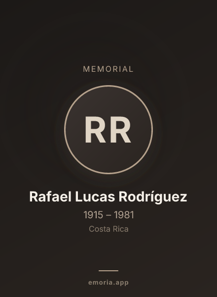 Memorial portrait of Rafael Lucas Rodríguez