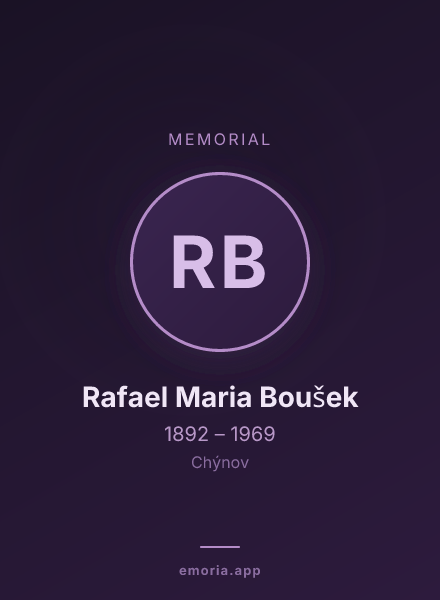 Memorial portrait of Rafael Maria Boušek