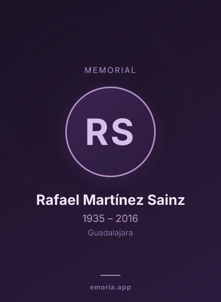 Memorial portrait of Rafael Martínez Sainz
