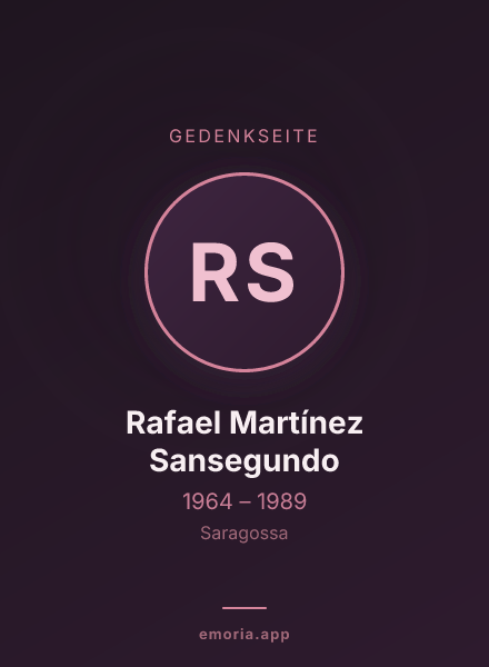Gedenkportrait von Rafael Martínez Sansegundo