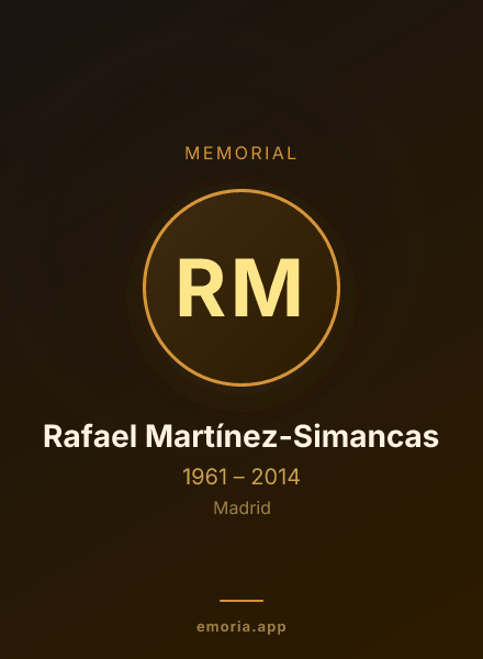 Memorial portrait of Rafael Martínez-Simancas