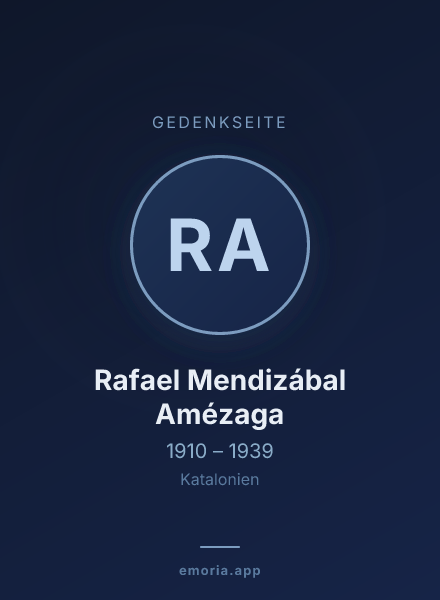 Gedenkportrait von Rafael Mendizábal Amézaga