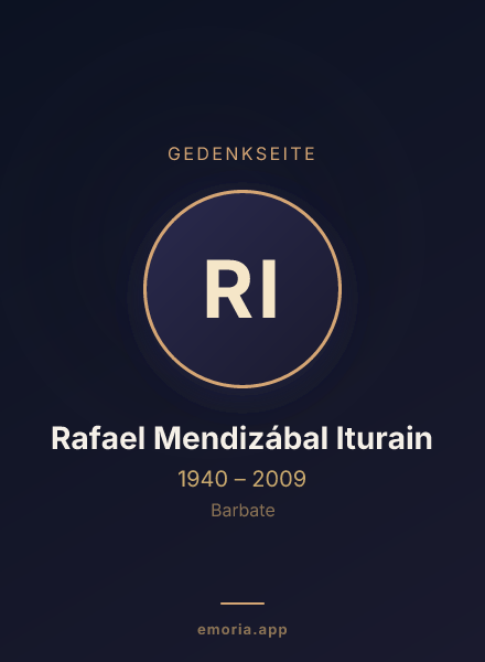 Gedenkportrait von Rafael Mendizábal Iturain