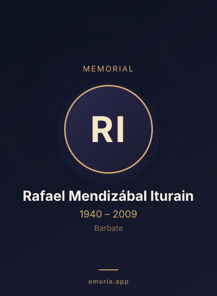 Memorial portrait of Rafael Mendizábal Iturain