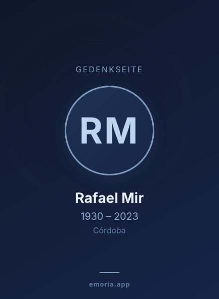 Gedenkportrait von Rafael Mir