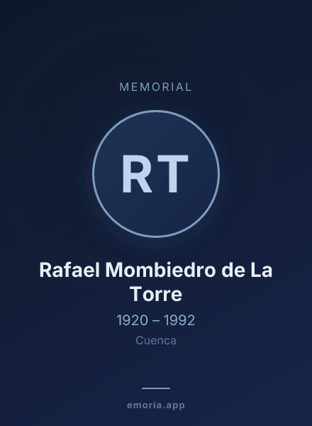 Memorial portrait of Rafael Mombiedro de La Torre