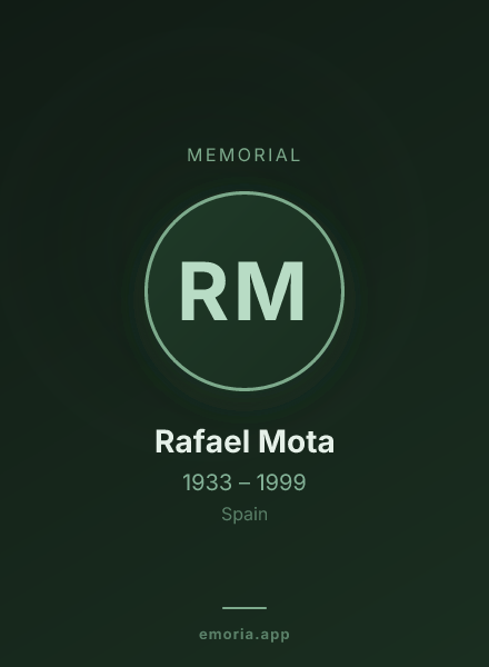 Memorial portrait of Rafael Mota