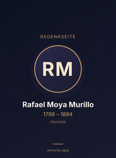 Gedenkportrait von Rafael Moya Murillo