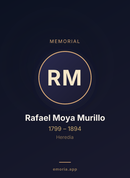Memorial portrait of Rafael Moya Murillo
