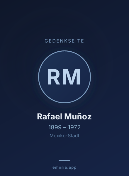 Gedenkportrait von Rafael Muñoz