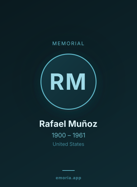 Memorial portrait of Rafael Muñoz