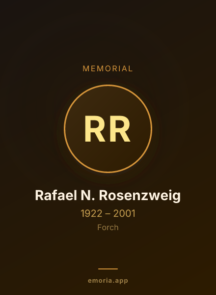 Memorial portrait of Rafael N. Rosenzweig
