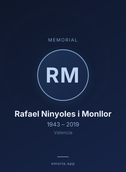 Memorial portrait of Rafael Ninyoles i Monllor