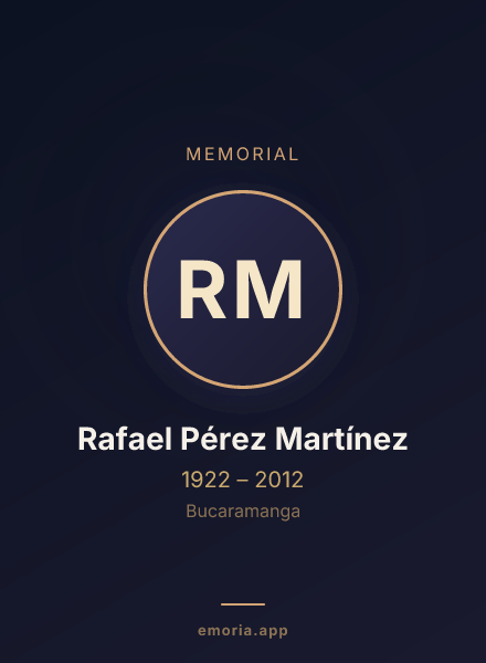 Memorial portrait of Rafael Pérez Martínez