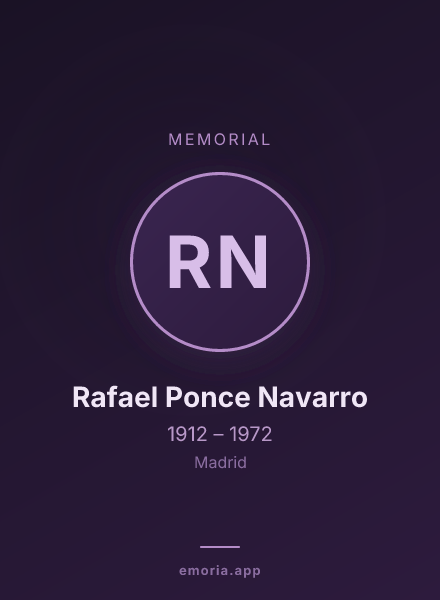 Memorial portrait of Rafael Ponce Navarro