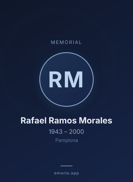 Memorial portrait of Rafael Ramos Morales