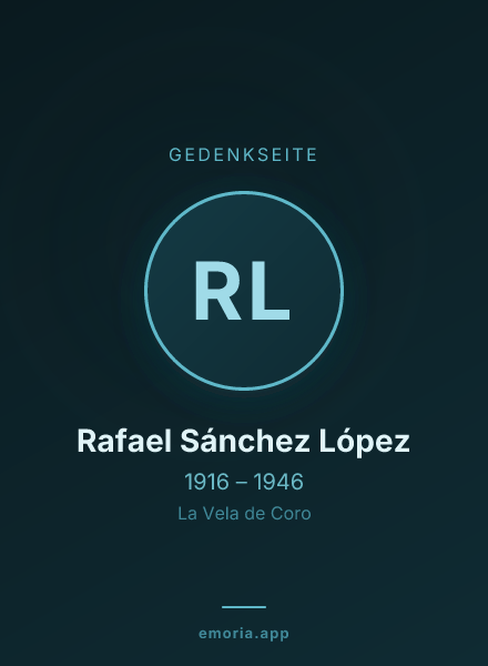 Gedenkportrait von Rafael Sánchez López