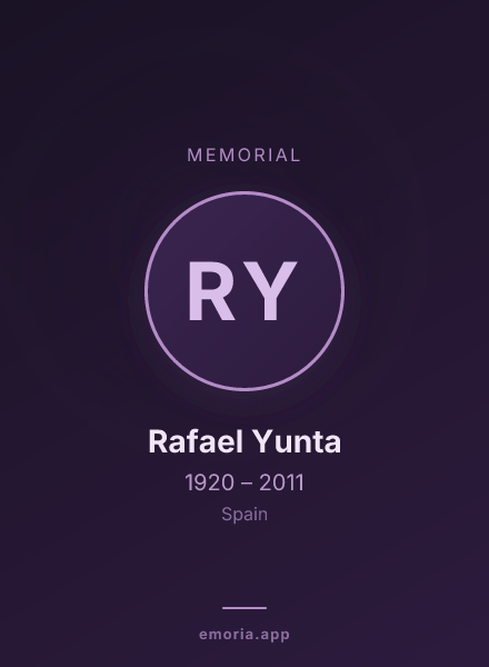 Memorial portrait of Rafael Yunta