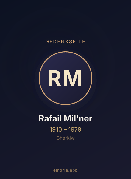 Gedenkportrait von Rafail Mil'ner