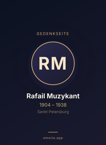 Gedenkportrait von Rafail Muzykant