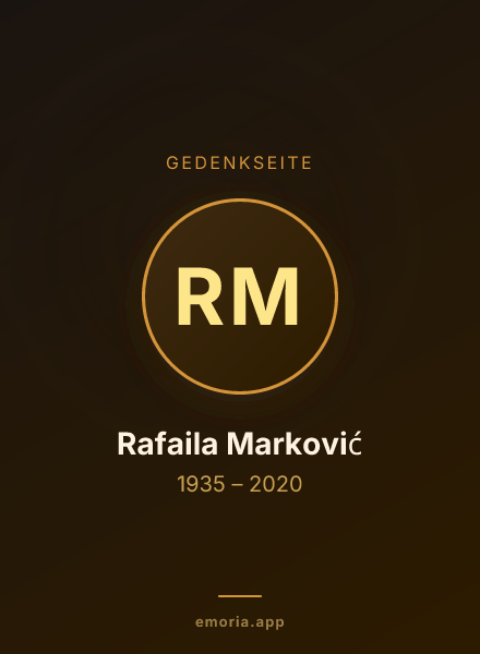 Gedenkportrait von Rafaila Marković