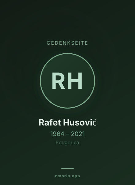 Gedenkportrait von Rafet Husović