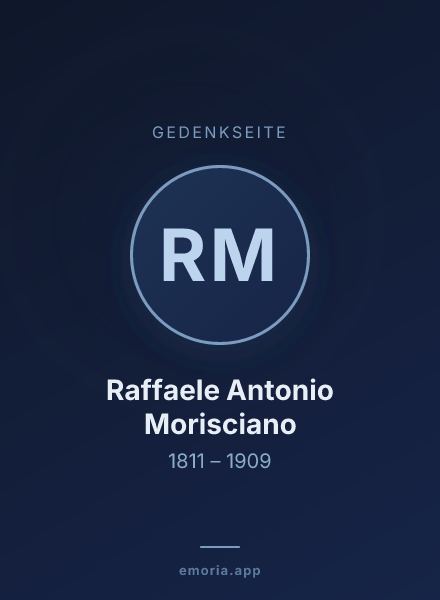 Gedenkportrait von Raffaele Antonio Morisciano
