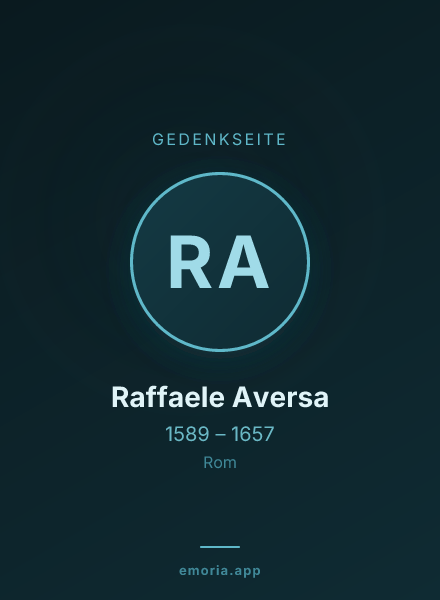 Gedenkportrait von Raffaele Aversa