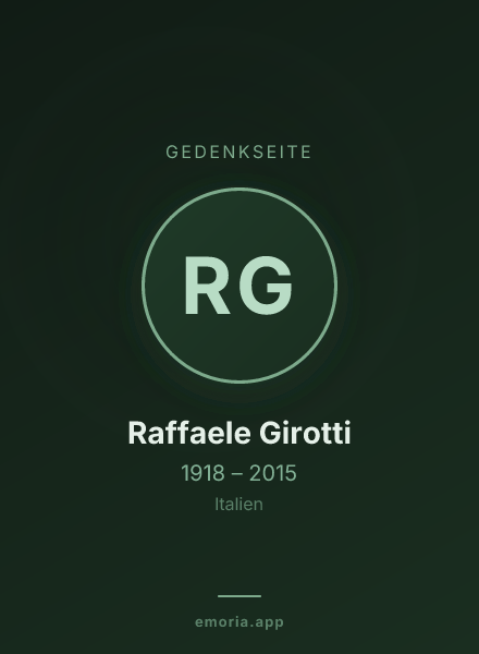 Gedenkportrait von Raffaele Girotti