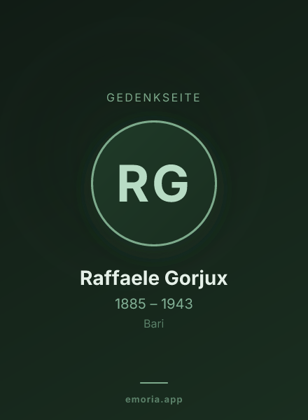 Gedenkportrait von Raffaele Gorjux