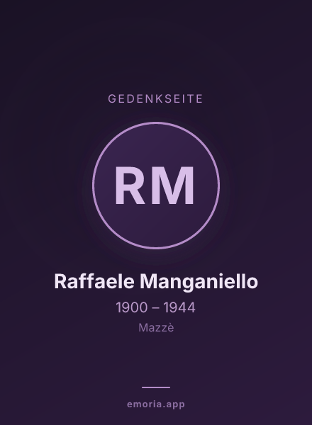Gedenkportrait von Raffaele Manganiello