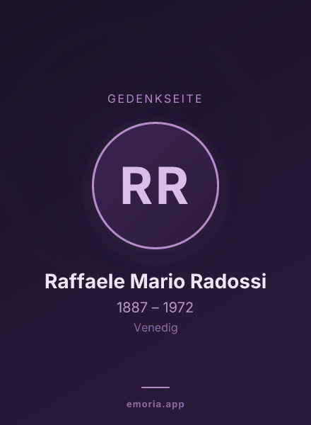 Gedenkportrait von Raffaele Mario Radossi