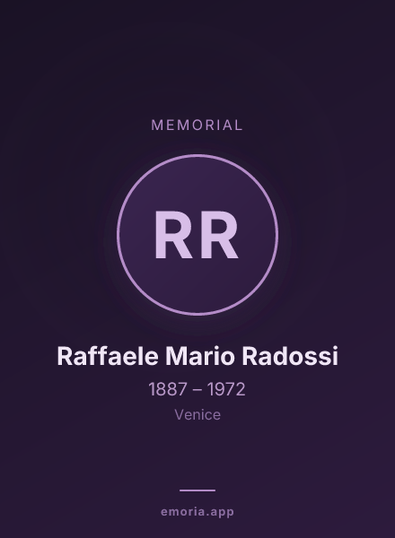 Memorial portrait of Raffaele Mario Radossi