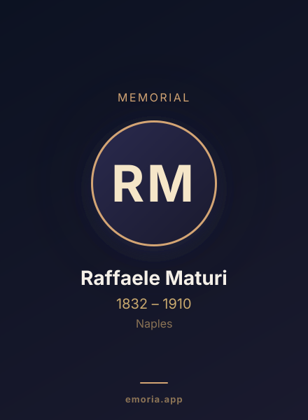 Memorial portrait of Raffaele Maturi