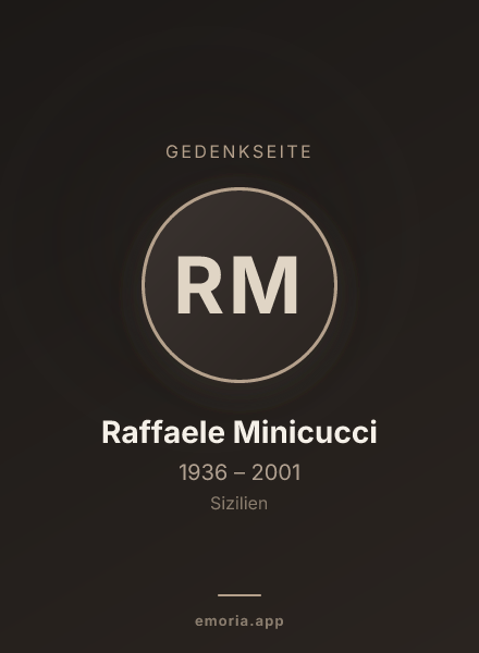 Gedenkportrait von Raffaele Minicucci