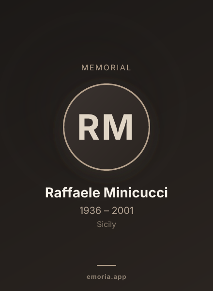 Memorial portrait of Raffaele Minicucci