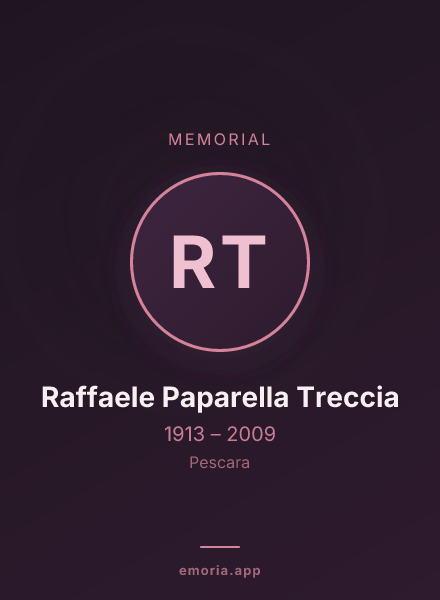 Memorial portrait of Raffaele Paparella Treccia