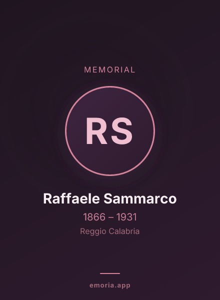 Memorial portrait of Raffaele Sammarco