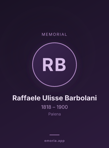 Memorial portrait of Raffaele Ulisse Barbolani