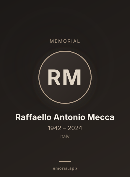 Memorial portrait of Raffaello Antonio Mecca