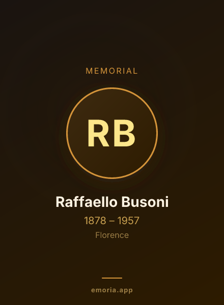 Memorial portrait of Raffaello Busoni