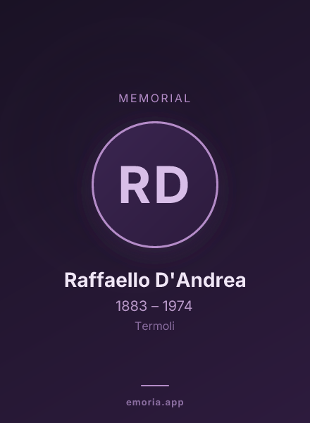 Memorial portrait of Raffaello D'Andrea