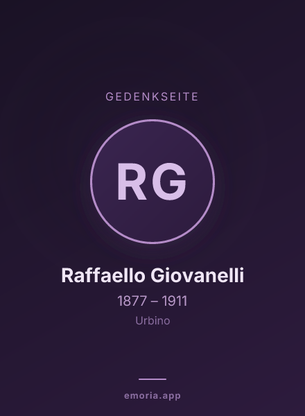 Gedenkportrait von Raffaello Giovanelli