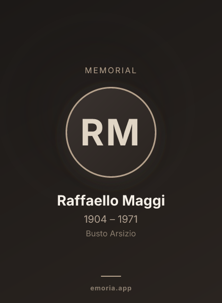 Memorial portrait of Raffaello Maggi