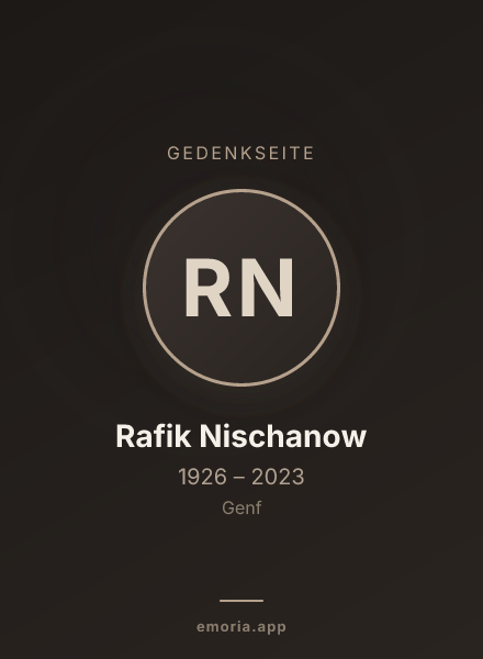 Gedenkportrait von Rafik Nischanow