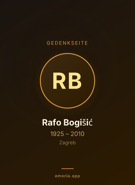 Gedenkportrait von Rafo Bogišić