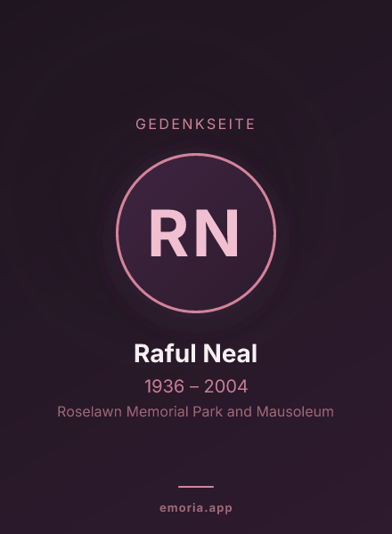 Gedenkportrait von Raful Neal