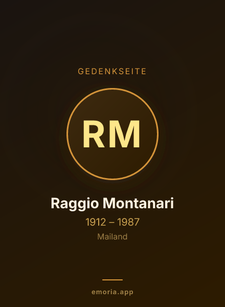 Gedenkportrait von Raggio Montanari