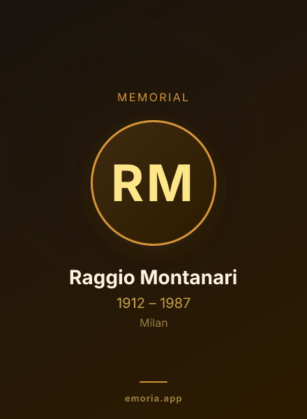 Memorial portrait of Raggio Montanari
